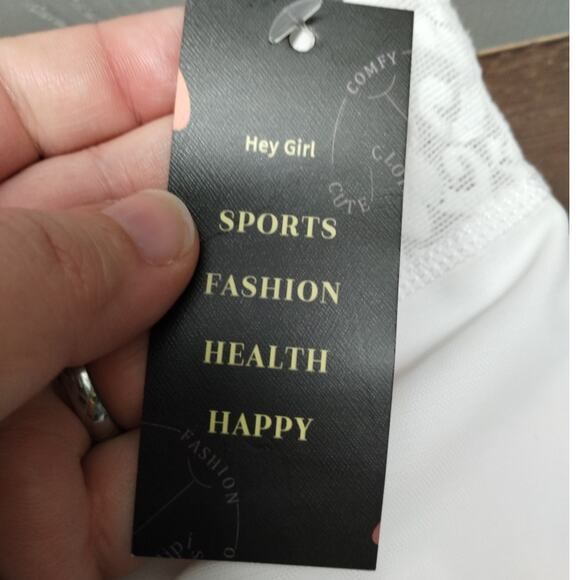 Hey Girl NWT Size Large White Butt Lifter Shapewear Lace Trim Panty Shorts - Picture 6 of 6